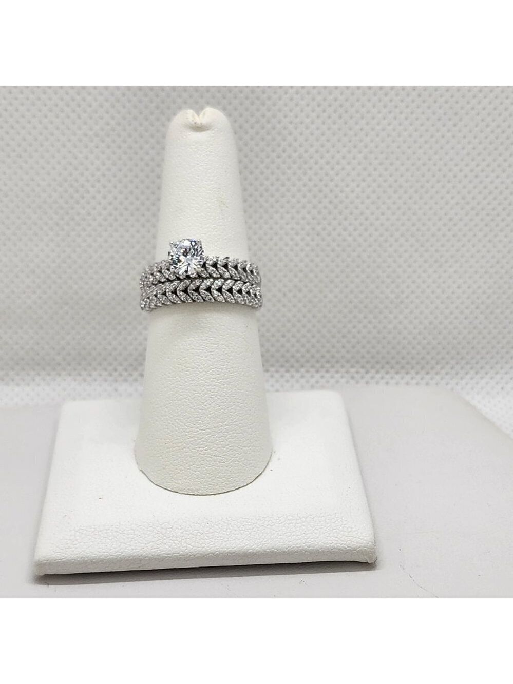 Brand New Sterling Silver 925 2pc Gemstone Ring
